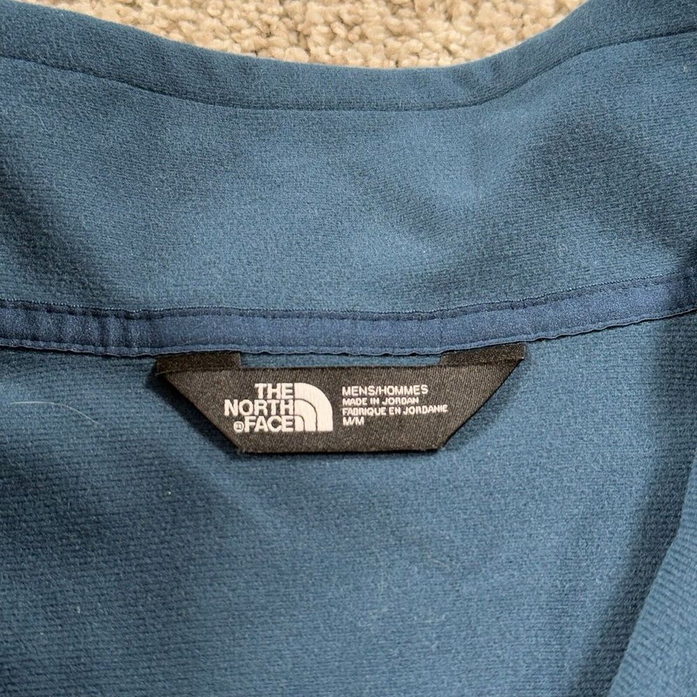 The North Face Sweater Mens Medium Blue 1/4 Zip Pullover Stretch Classic Casual - Picture 4 of 10